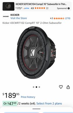 10” subwoofer kicker