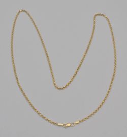 10K Yellow Gold Rope Chain Necklace 20" 2.0mm Lobster Clasp