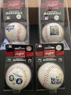 Official Rawlings world series baseballs 2020 2024 los angeles dodgers Tampa Bay rays new York Yankees