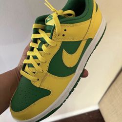 Nike Dunk Low Retro Reverse Brazil Green Yellow Mens Size 11.0