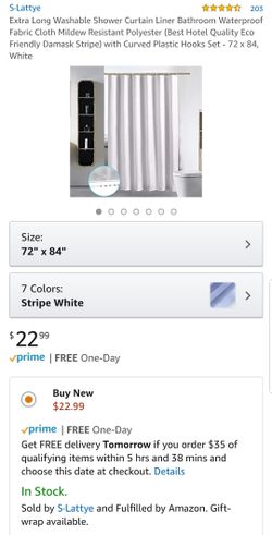 Brand New Extra Long Shower Liner