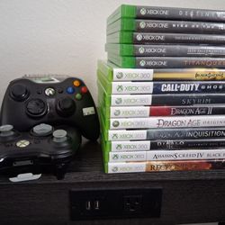 Lot Of Xbox Games And 2 360 Controllers
