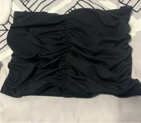 Black Ruched tube top
