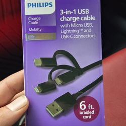 Philips 3 In 1 USB Charging Cable
