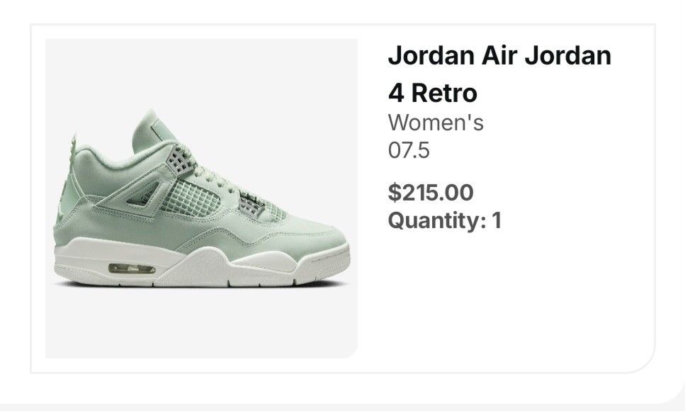 Jordan 4 RETRO "SEAFOAM"