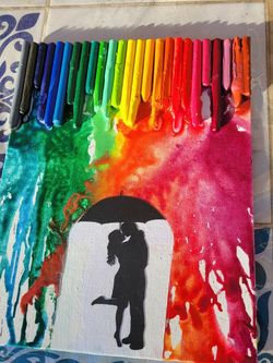 Crayon Art- Couple For Valentine's Day