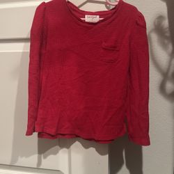 Girls, thermal long sleeve shirt, size 5T
