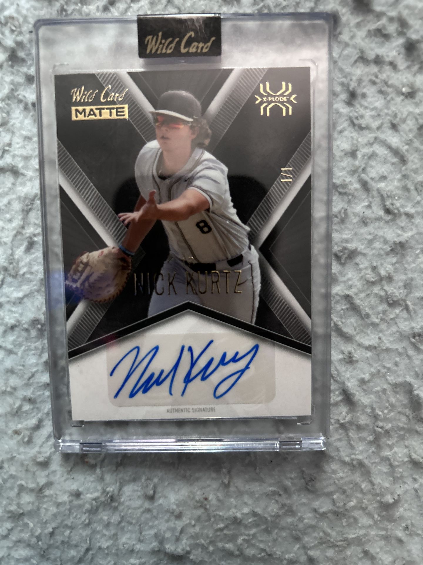 2024 Wildcard Matte X-Plosive Nick Kurtz 1/1 Auto