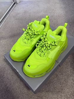 BALENCIAGA Triple S Neon Yellow, Size 44/ US 10.5