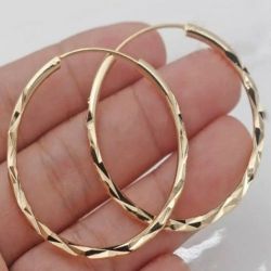 Reflection Gold Plated Hoop Earrings 