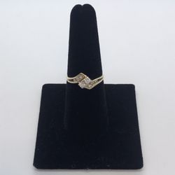 New 14k Solid Gold Diamond Ring 