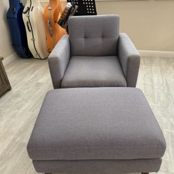 Single Sofa Chair With Ottoman