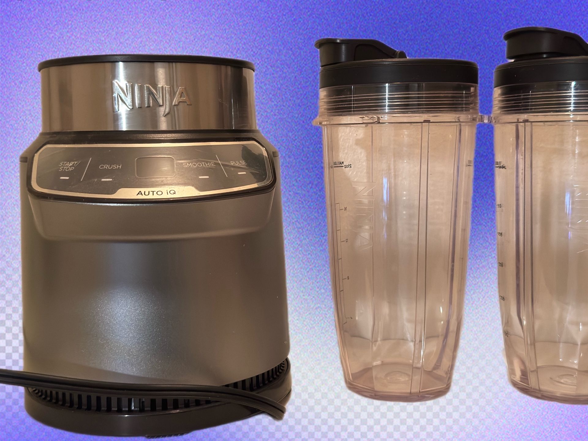 Ninja Auto iQ Personal Blender – Base + 2 Cups w/ Lids