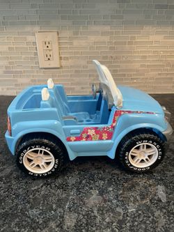 Barbie top blue jeep