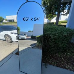 MIRROR - 65x24 Full Length Arch Mirror with Stand 