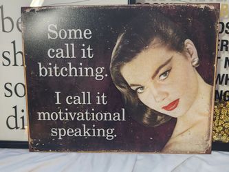12.5x16 Boss B*tch Motivational Rustic Metal Wall Art.
