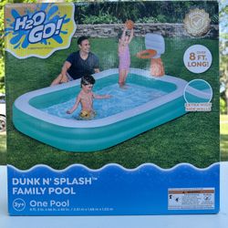 Brand New H2O GO! Dunk N' Splash Family Pool 8 Feet