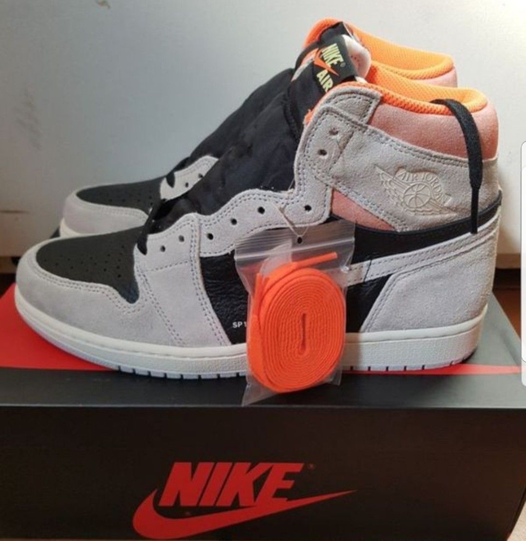 Get hype like never before with these new Jordan 1 Retro High Neutral Grey Hyper Crimson. This AJ1 size 12