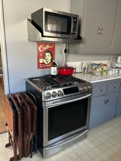 Gas stove and microwave