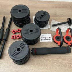 Adjustable Dumbbells / Barbell Set (66 LBS / 30 KG) for Home Gyms