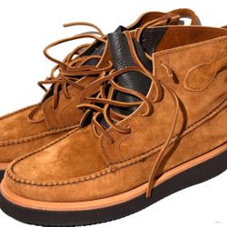 NEW Yuketen Maine Guide 6 Eye Boots w/ Handle FO G Brown Men’s Size 10 E Handsewn