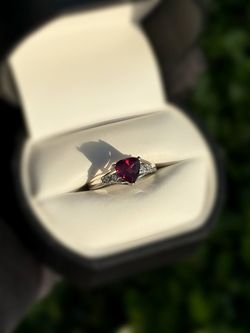 Jewelry 10k solid white gold black diamonds purpurite 0.82 CTW ring sz 7.00