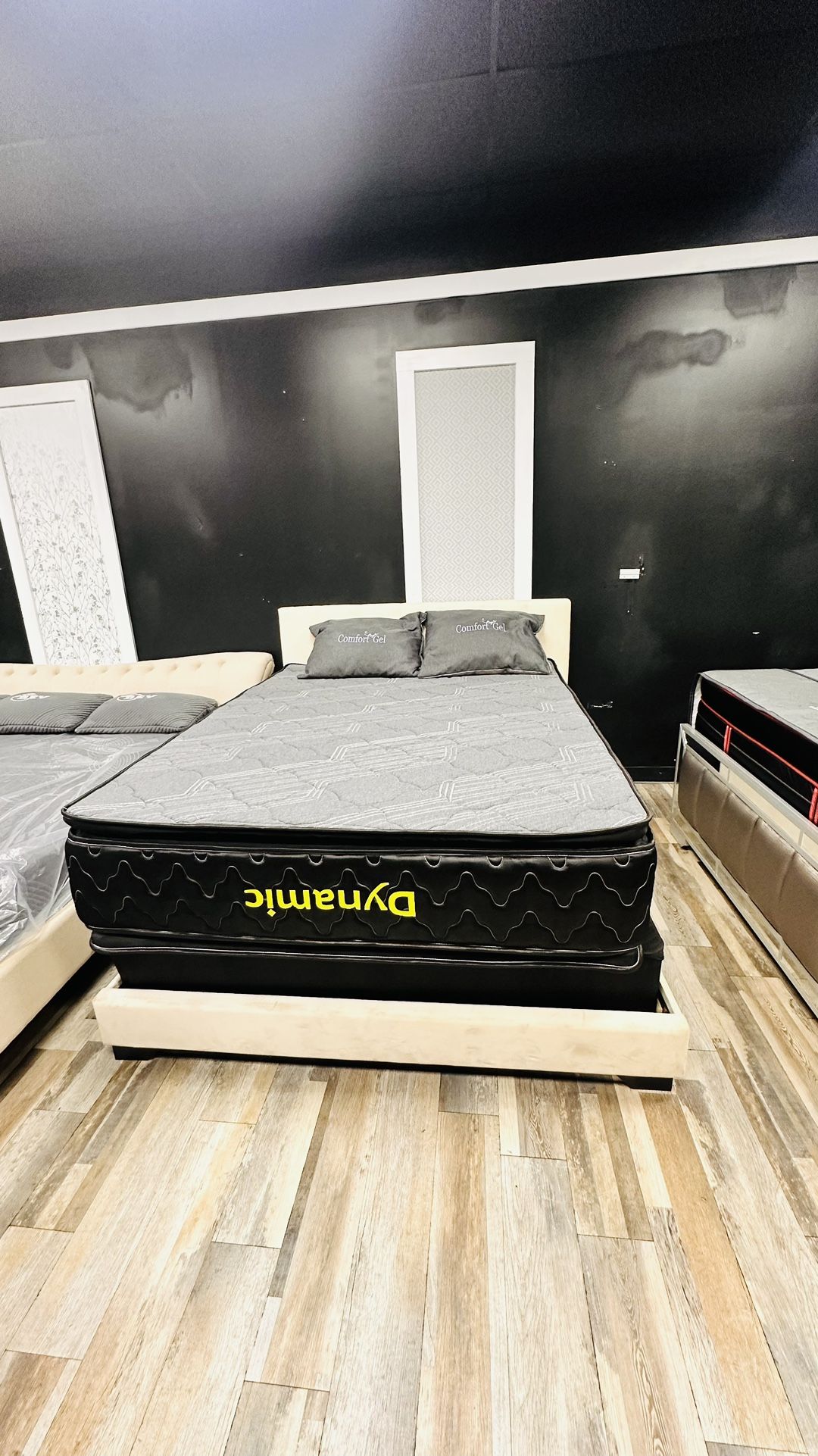  🛌 Queen Mattress Come With Bed Frame (Headboard & Footboard) + Box Spring – Ready for Delivery Today!