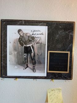 Floyd Patterson Signed Photo Plaque lowest price is 65$