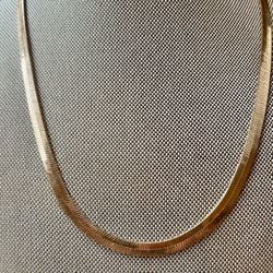 8.5” Reversible Herringbone Gold Chain 