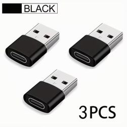 USB-C to USB-A Adapter - 3 pack fast charging data sync