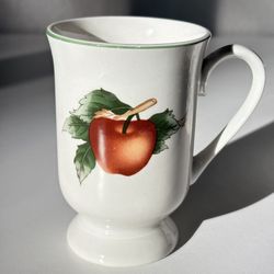 The Cades Cove Collection by Citation Footed Coffee Mug Cup Apple & Cherry