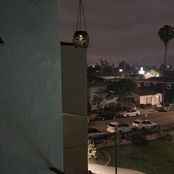 Patio Decor (Windchime, solar latern, and whirly gig with bells and beads)