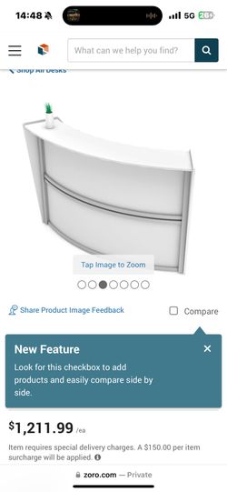 Reception Desk With Gold  fittings