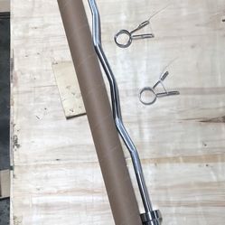 Curl Bar with Clips 5ft NEW