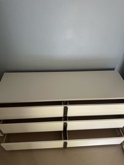 King size modern bed with dresser