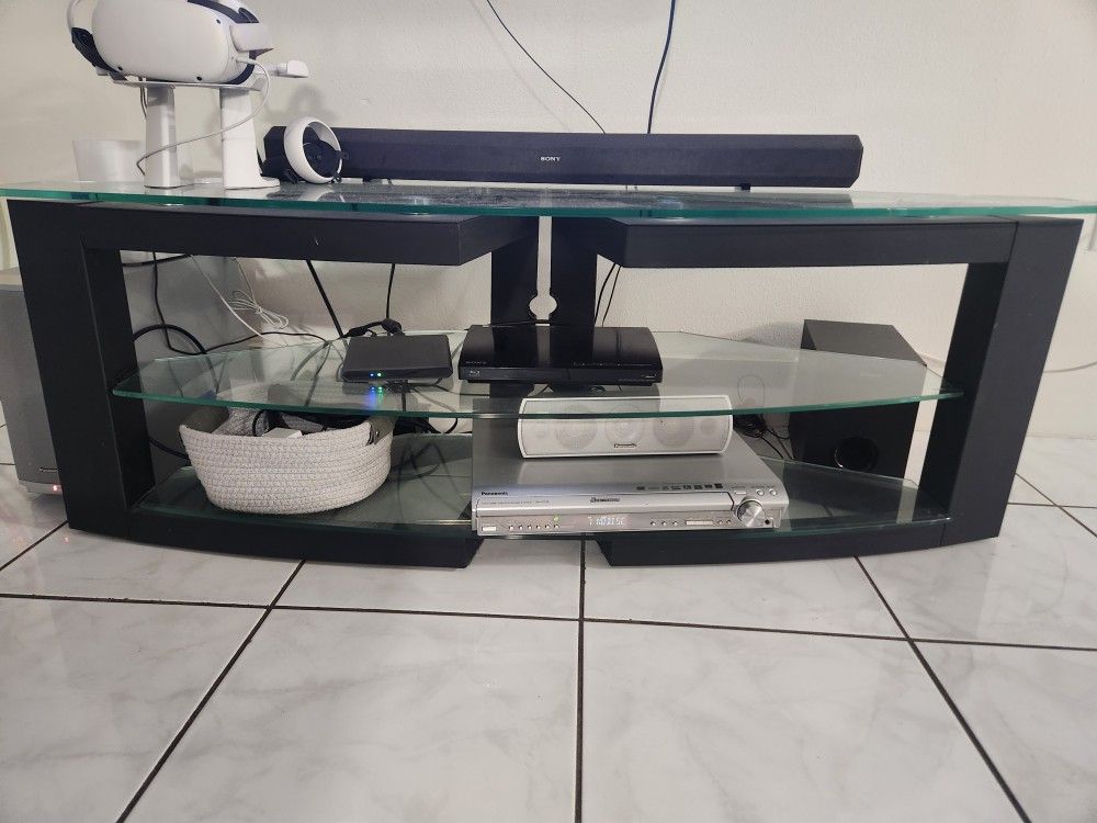 Glass Media Console Only! No Electronics Pictured