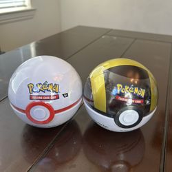 2 Pokémon TCG Poke Ball Tin repeat ball SEALED 3 Booster pack 