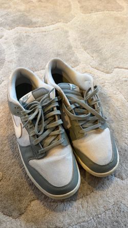 Nike Dunk Low Grey White Mens Size 12 used