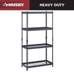 Husky 4-Shelf Metal Heavy-Duty Adjustable Garage Storage Shelving Unit in Black (36 in. W x 72 in. H x 18 in. D)