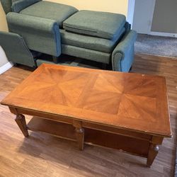 wooden coffee table