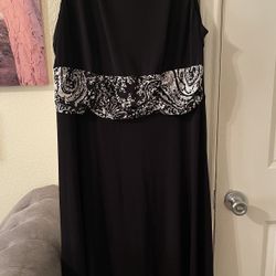 Jessica Howard Plus Size Womens Elegant Black and White  Dress size 20W pre-