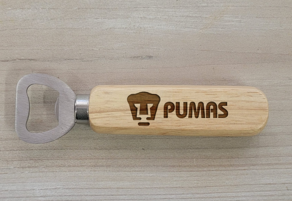 Wood handle openers engraved sports team