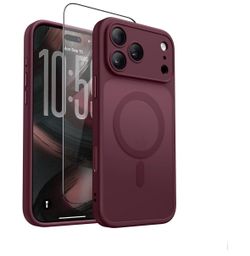 Magnetic & Shockproof for iPhone 17 Pro Max Case Wine Red