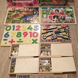 Large Bundle Of Educational Puzzles+ Board Games