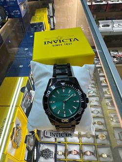 INVICTA PRO DIVER MEN MENS WATCH 46MM METAL BLACK BEZEL GREEN DIAL 79017