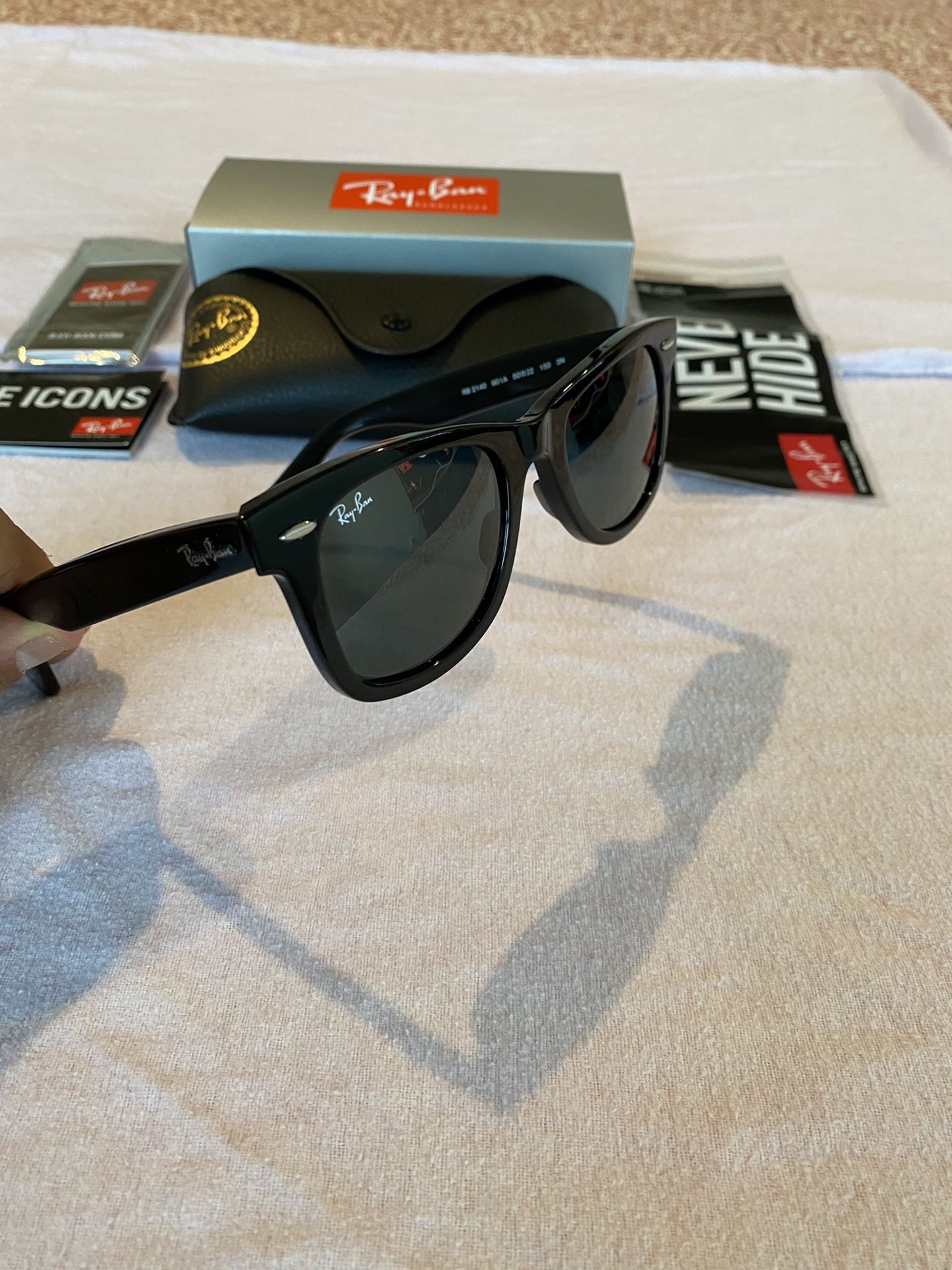 RayBan Wayfarer RB2140 Classic Grey Lens Sunglasses