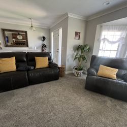 Leather Couch And Chairs