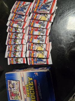 Unopened packs of 1990 Score NHL Hockey Cards