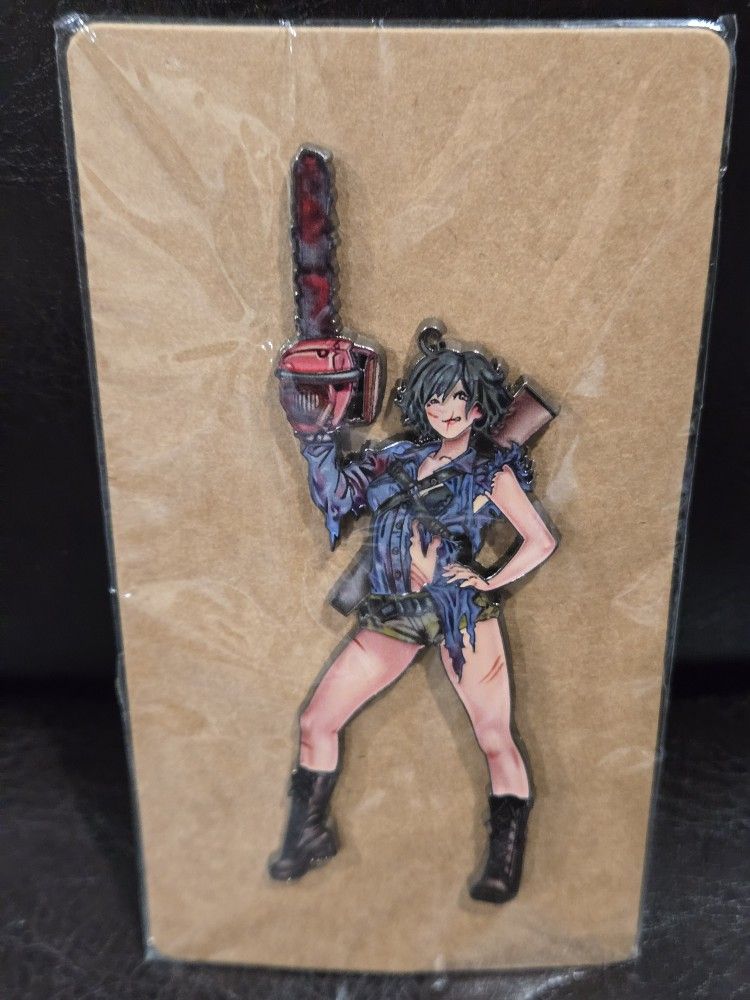 NEW Bishoujo Horror The Evil Dead Ash Anime Girl Figure Enamel Pin 4.33"