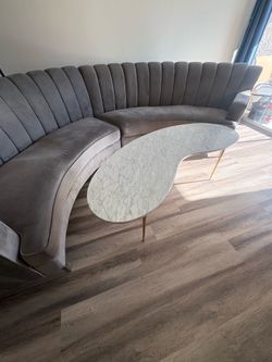 Large Marble Coffee Table 5ft with Gold legs